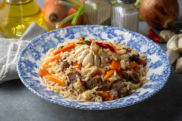 istock Homemade Uzbek pilaf or plov 2247602325
