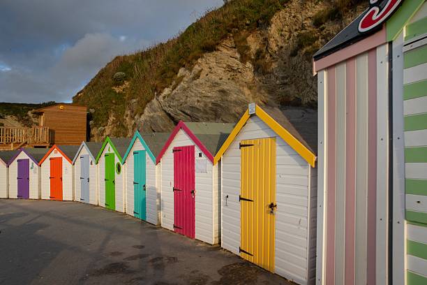 istock Coastal landscapes at sunset at Newquay 2247604972