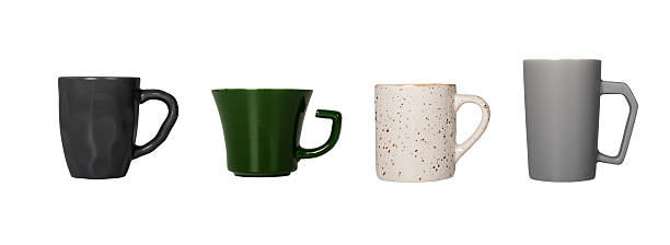 istock Ceramic mugs set in assorted colors, modern design with smooth texture and simple shapes, stylish 2247605468