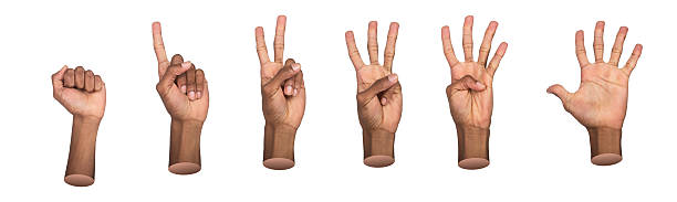 istock Counting with fingers. African American man hand showing one, two, three, four, and five numbers, 2247605470