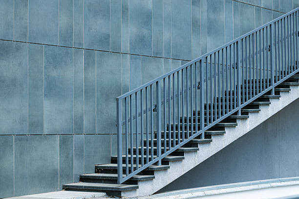 istock indoor space of empty design hall with cold tile wall background and stairway construction urban environment place minimalism style 2247606588