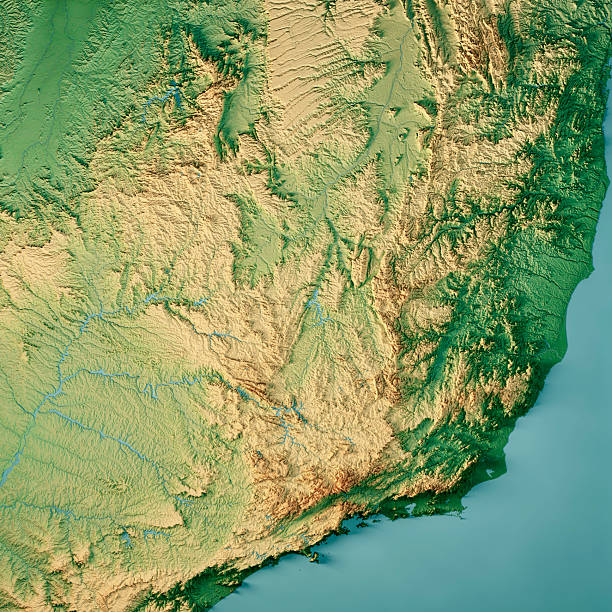 istock Minas Gerais Brazil Topographic Map 3D Render Color 2247609827