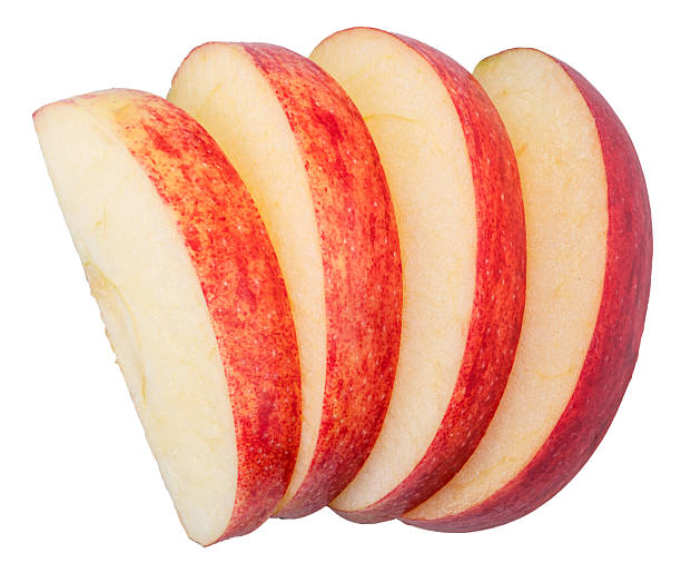 istock Red apple slices on white background. File contains clipping paths. 2247613715