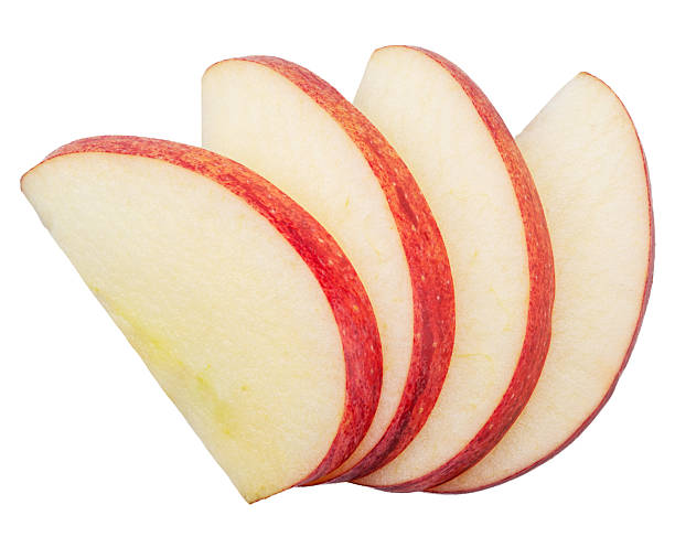 istock Red apple slices on white background. File contains clipping paths. 2247613717