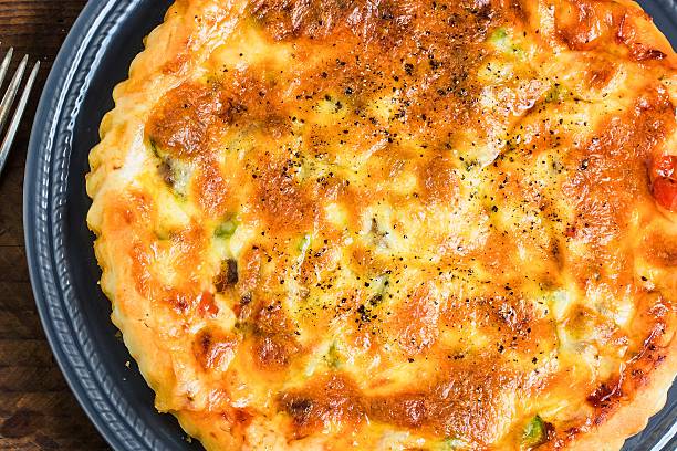 istock Golden brown savory vegetable tart with flaky pastry crust 2247614086