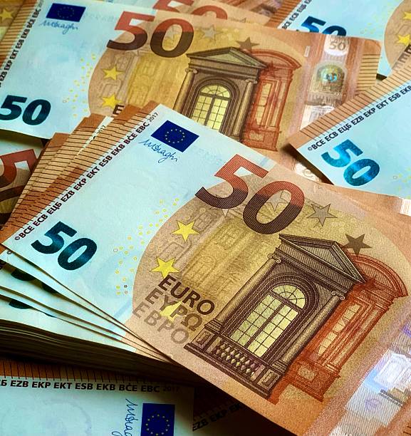 istock Financial background with 50 euro 2247614504