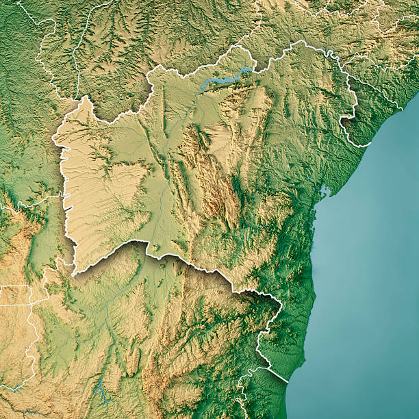 istock Bahia Brazil Topographic Map 3D Render Color Border 2247615276