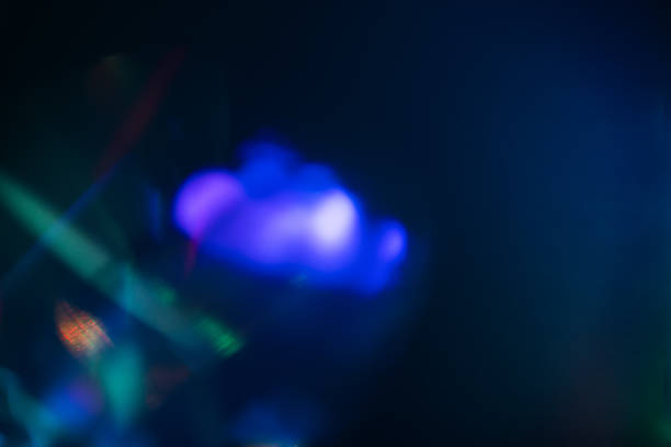 istock Blur neon light. Lens flare overlay. Bokeh fluorescent flash gleam. 2247615520