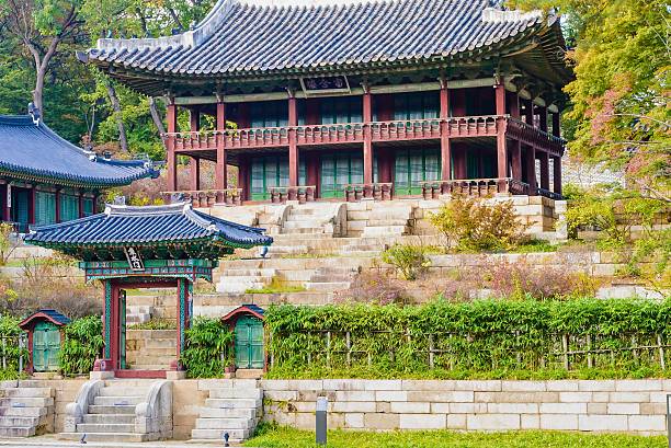 istock Traditional korean temple architecture amidst autumn foliage 2247616852
