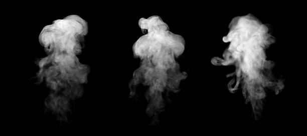 istock Thick white smoke drifting across a black background, creating soft abstract textures and atmospheric motion ideal for design overlays, visual effects, and modern creative concepts. 2247622154
