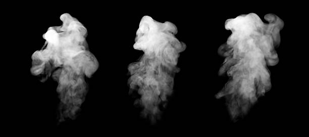 istock Thick white smoke drifting across a black background, creating soft abstract textures and atmospheric motion ideal for design overlays, visual effects, and modern creative concepts. 2247622448