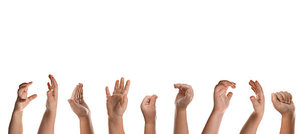 istock Kids showing hands on white background, closeup 2247624638