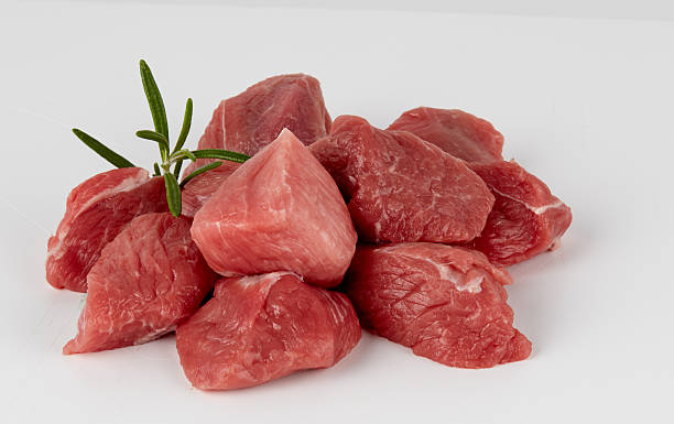 istock Fresh pork slices rosemary isolated nature background with clipping path 2247627544