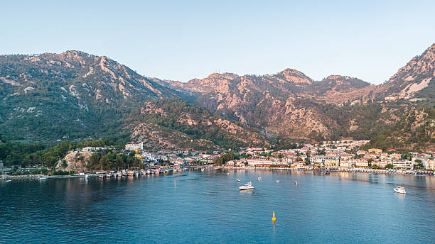 An Aerial Image of a Beach in Turunc, Turkey.