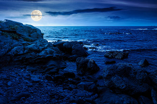 istock weekend on a rocky beach at the black sea under open dark sky at night 2247627977