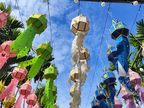 istock Wishing lamps in pagoda 2247628505