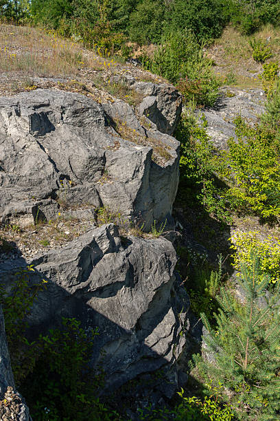 istock Rock formations with greenery and wild plants on a sunny day in a natural landscape 2247638087