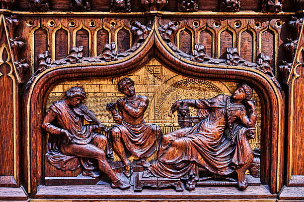 Ornaments on an antique piano