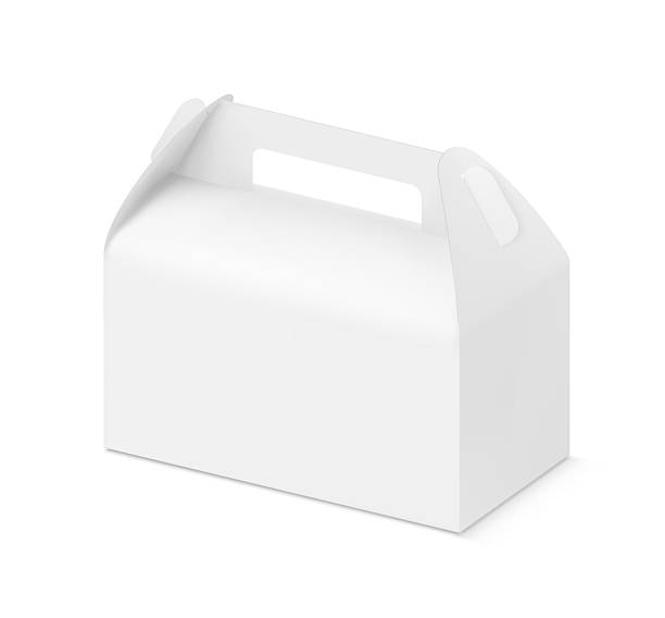 istock Gable box with handle for transport and sell your product mockup. 2247640675