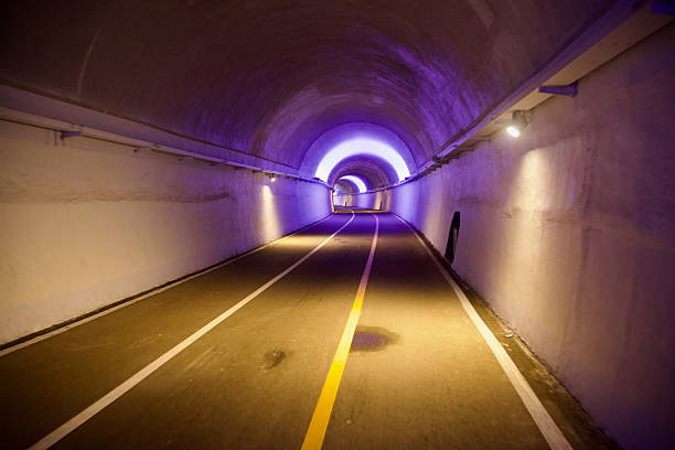 istock Purple Halo over Curving Lane 2247642305