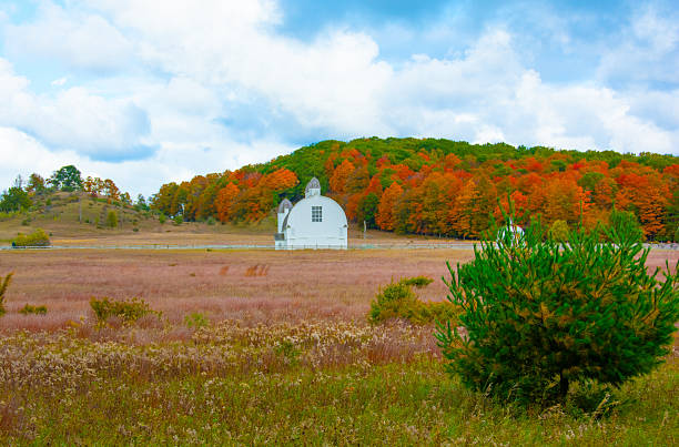 Large Barn with fall leaf colors- Northern Michigan