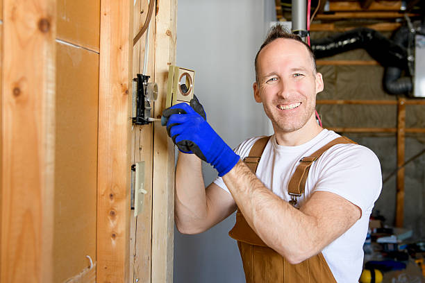 istock An Electrician Male Working on basement electricity part 2247644360
