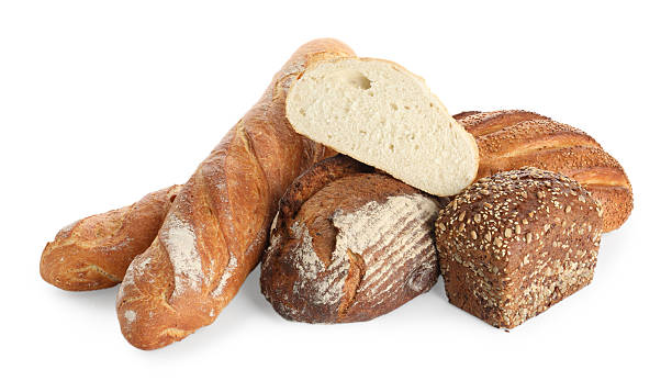 istock Different freshly baked bread loafs isolated on white 2247647388