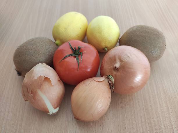 Fresh fruits and vegetables on the table