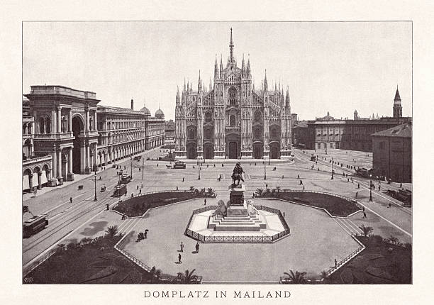 istock Cathedral and Cathedral Square, Milan, Italy, halftone print, published 1898 2247654367