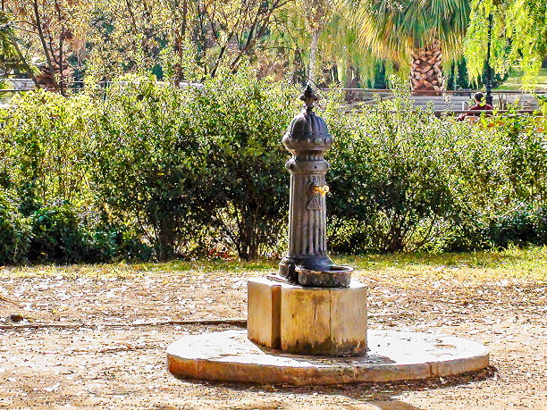 istock Vintage cast iron drinking fountain in Barcelona park 2247656400