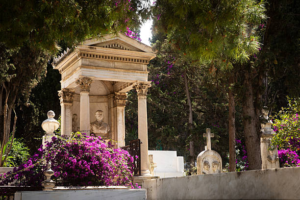 View of the First Cemetery of Athens (Πρώτο Νεκροταφείο Αθηνών), one of the city’s most historic burial sites. Known for its neoclassical marble sculptures and monumental tombs, it offers a peaceful atmosphere surrounded by cypress trees. A timeless symbol of Greek art, culture, and memory, ideal for travel, history, and architecture-related projects.