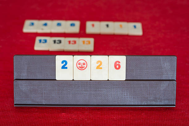 istock Playing classic family board game rummikub in year 2026 2247675523