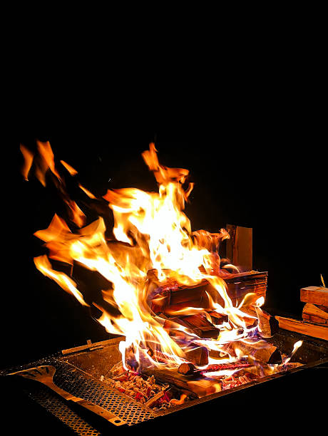 istock Bright campfire burning in the dark night in Montenegro. 2247680227