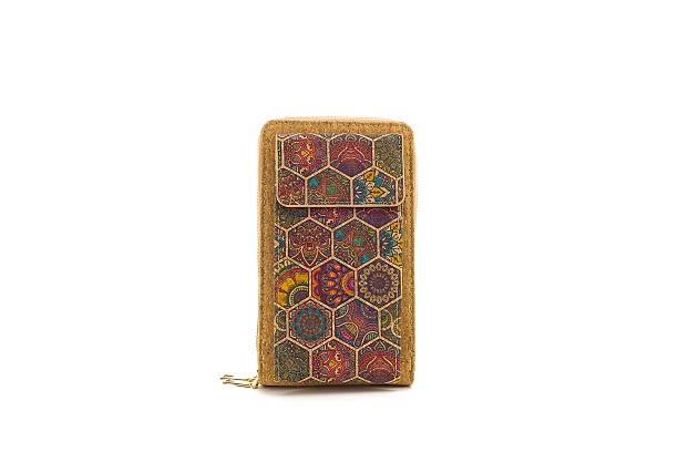 istock Stylish eco cork purse displayed on a clean white background. 2247680456