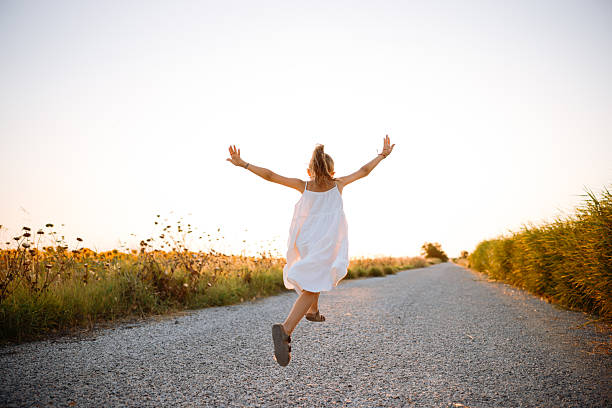 istock Cute little girl having fun time in the nature 2247685204