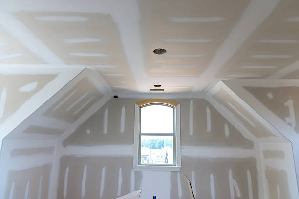 istock Renovation of spacious room with freshly applied drywall from window 2247686096
