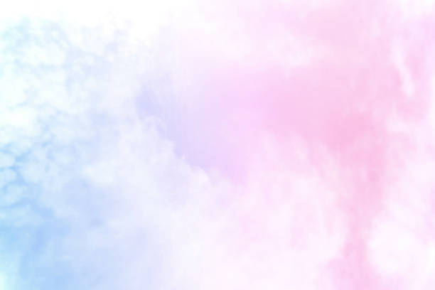 istock Purple pink blue sky with white cloud. Pastel colour backdrop of sunset sky. 2247688018