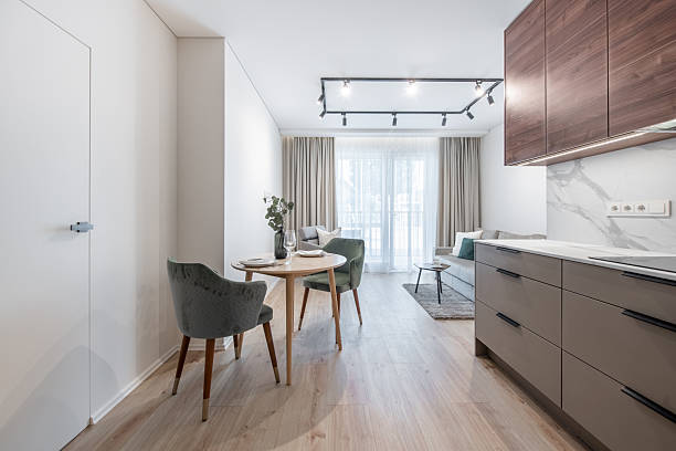 istock Modern Home Open Concept Living Room and Kitchen with Stylish Interior Design 2247690403