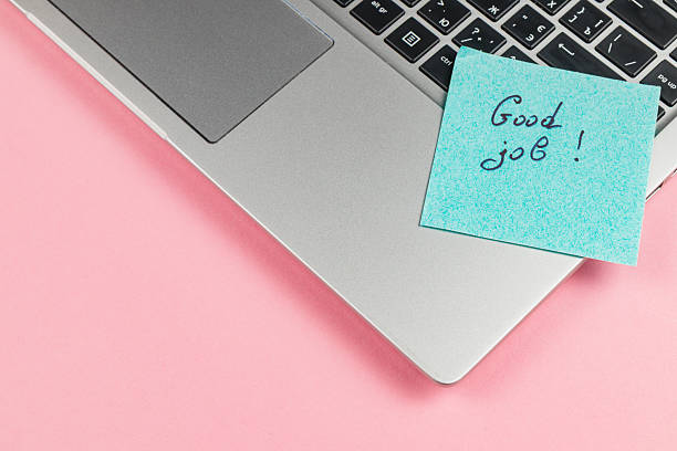 istock Motivational note placed on a laptop showing appreciation and encouragement 2247695720