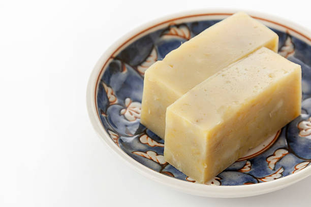 istock Handmade Japanese Sweet Potato Yokan on Plate 2247700331