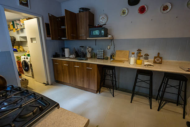 istock Empty kitchen of a house in Mexico City 2247705532