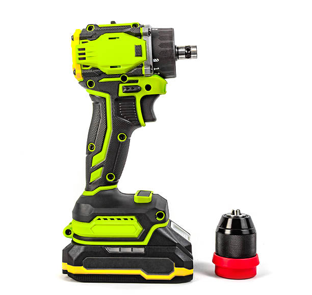 istock Isolated photo of cordless screwdriver with quick release drill chuck on white background. 2247710346