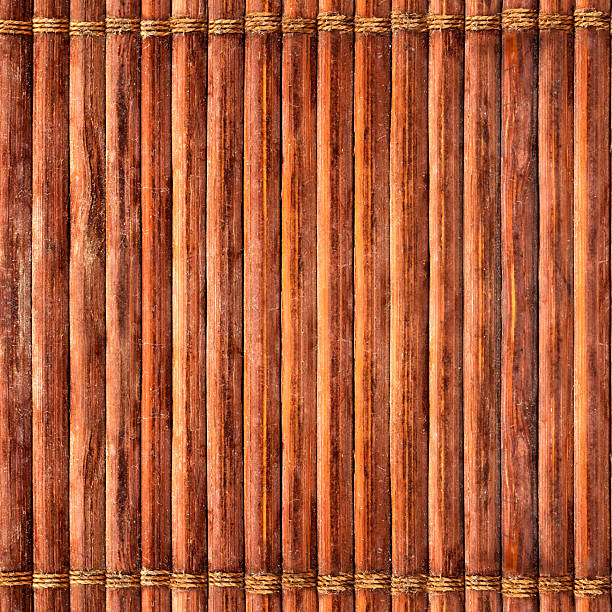 istock Seamless 4k photo texture of worn wicker bamboo mat material surface. 2247711413