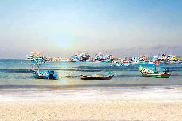 istock Beach and fishing boat 2247712273