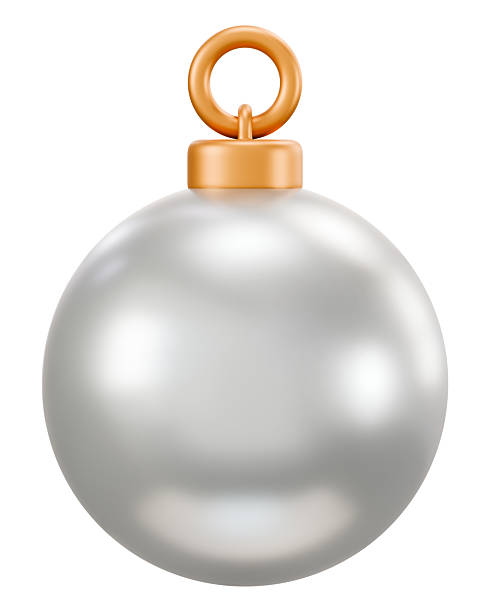 istock Pearl white christmas ball 3D gold ring elegant luxury minimal holiday decoration. 2247723708