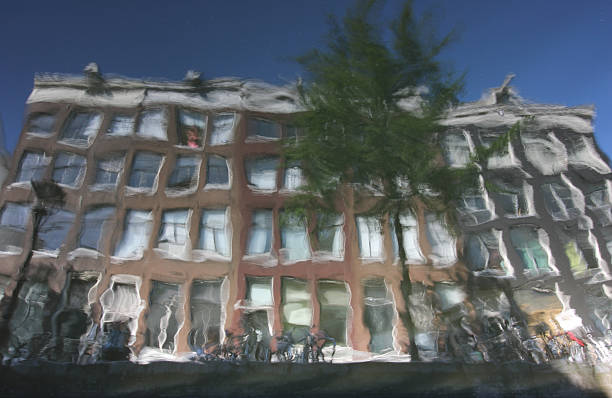 Reflection of the houses in Amsterdam
