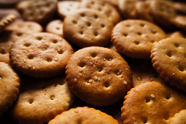 istock Round sweet Crackers Arrangement  Delicious Snack Background 2247731700