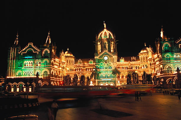 istock Illuminated VT Victoria Terminus station 150 years now CST Chhatrapati Shivaji Terminus station, Bombay Mumbai, Maharashtra, India 2247731701