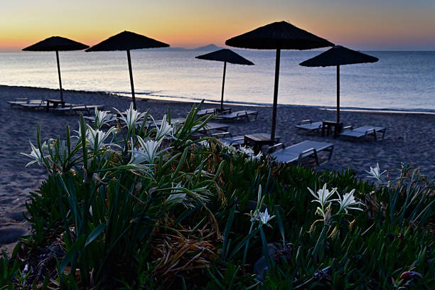 sun rising on the beach, Kos Greece
