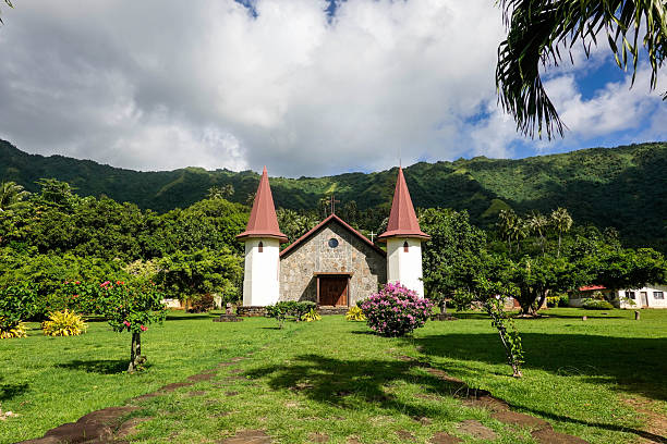istock Catholic Church on Nuka Hiva, French Polynesia 2247734578